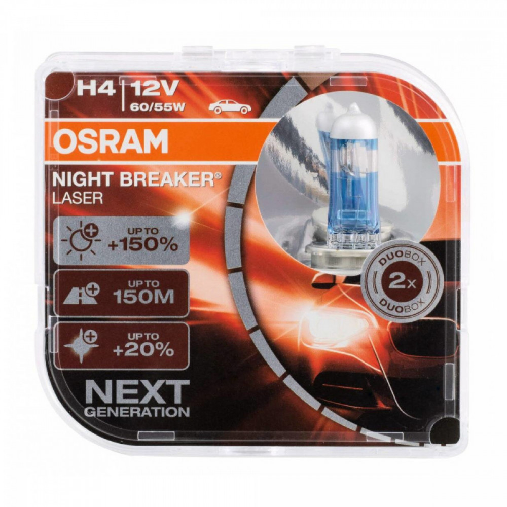 OSRAM NIGHT BREAKER LASER H4 150 2 Db Doboz FilterAB