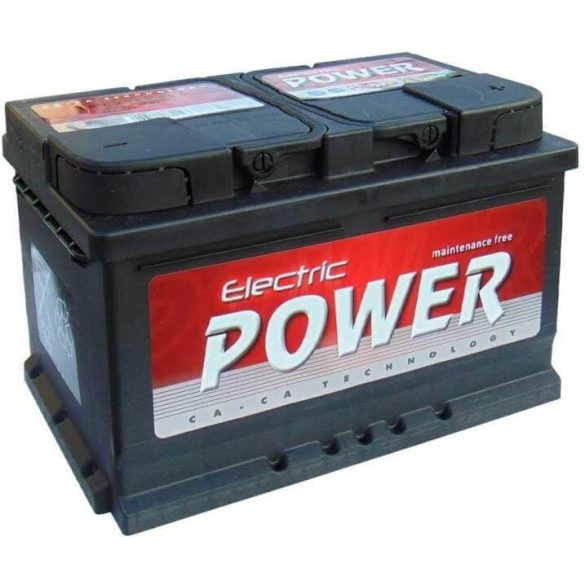 ELECTRIC POWER 12V 75Ah 680A jobb+ akkumulátor (190 mm MAGAS)