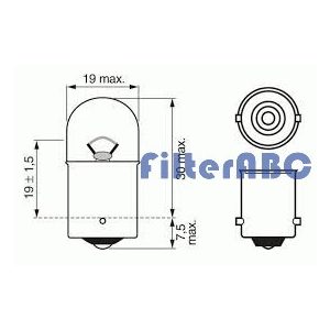 BOSCH R5W 6V 5W izzó 