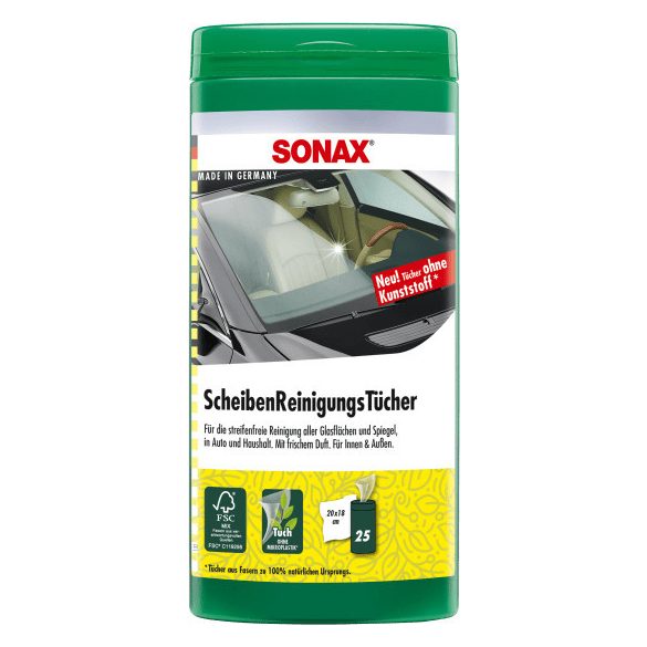 SONAX Üvegtisztító kendő 25 db