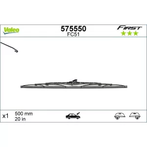VALEO FIRST 50 cm ablaktörlő lapát