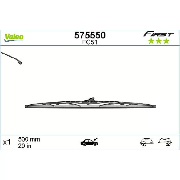 VALEO FIRST 50 cm ablaktörlő lapát