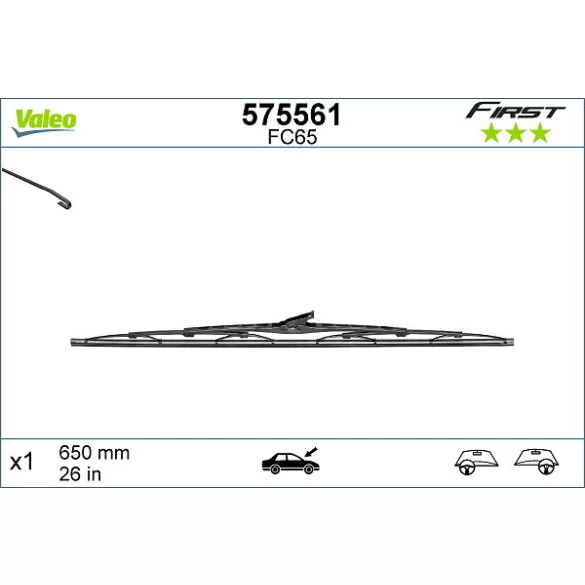 VALEO FIRST 65 cm ablaktörlő lapát