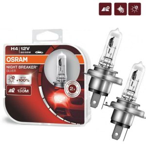 OSRAM NIGHT BREAKER SILVER H4 +100% (2 db / doboz)