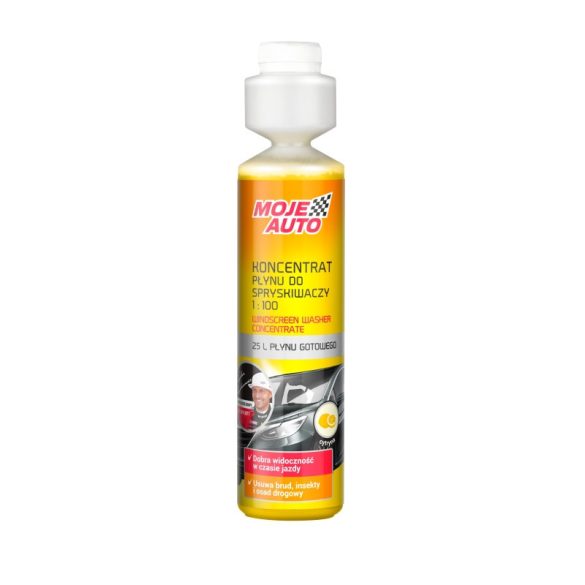 MOJE AUTO nyári szélvédő mosó koncentrátum 250 ml (25 L készíthető) - citrom illatú