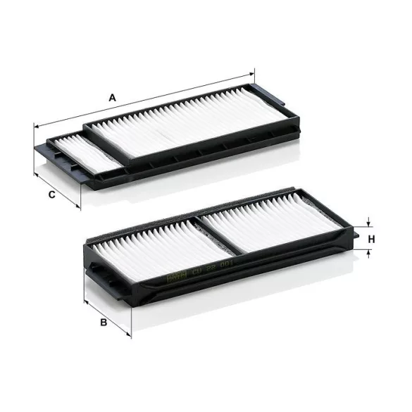 MANN FILTER CU22001-2 pollenszűrő - MAZDA 3, 5 (2 db)