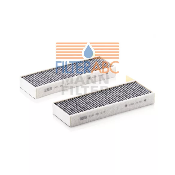 MANN FILTER CUK26014-2 aktívszenes pollenszűrő (2 db / készlet)