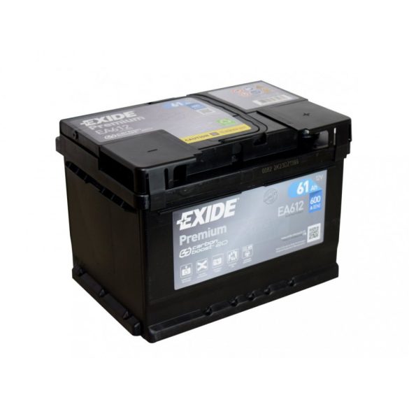 EXIDE PREMIUM EA612 akkumulátor (12V 61Ah 600A J+)