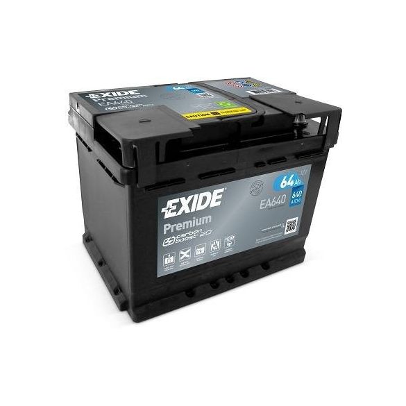 EXIDE PREMIUM EA640 akkumulátor (12V 64Ah 640A J+)