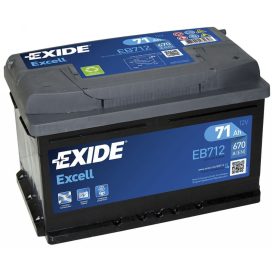 EXIDE EXCELL EB712 akkumulátor (12V 71Ah 670A J+)