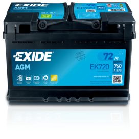 EXIDE PREMIUM EK720 AGM akkumulátor (12V 72Ah 760A J+)