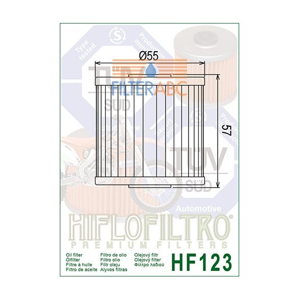 HIFLOFILTRO HF123 olajszűrő
