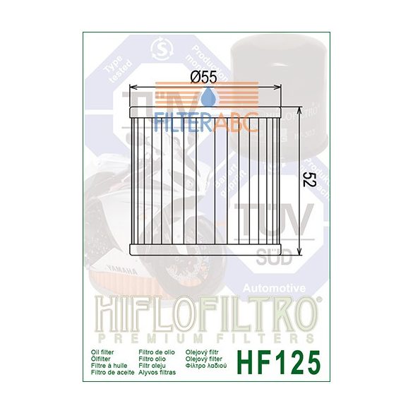 HIFLOFILTRO HF125 olajszűrő