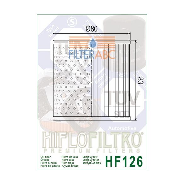 HIFLOFILTRO HF126 olajszűrő