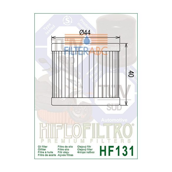 HIFLOFILTRO HF131 olajszűrő