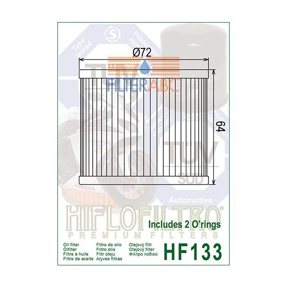 HIFLOFILTRO HF133 olajszűrő