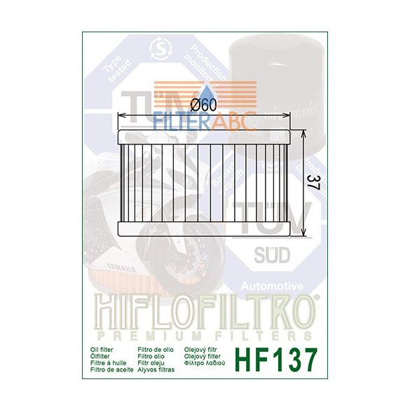 HIFLOFILTRO HF137 olajszűrő