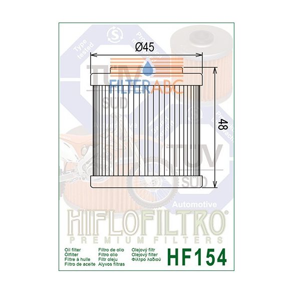 HIFLOFILTRO HF154 olajszűrő