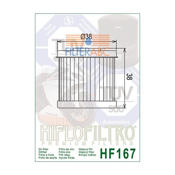 HIFLOFILTRO HF167 olajszűrő