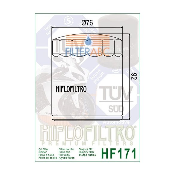 HIFLOFILTRO HF171 olajszűrő