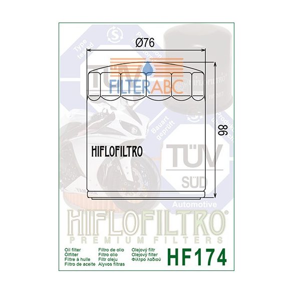 HIFLOFILTRO HF174C olajszűrő