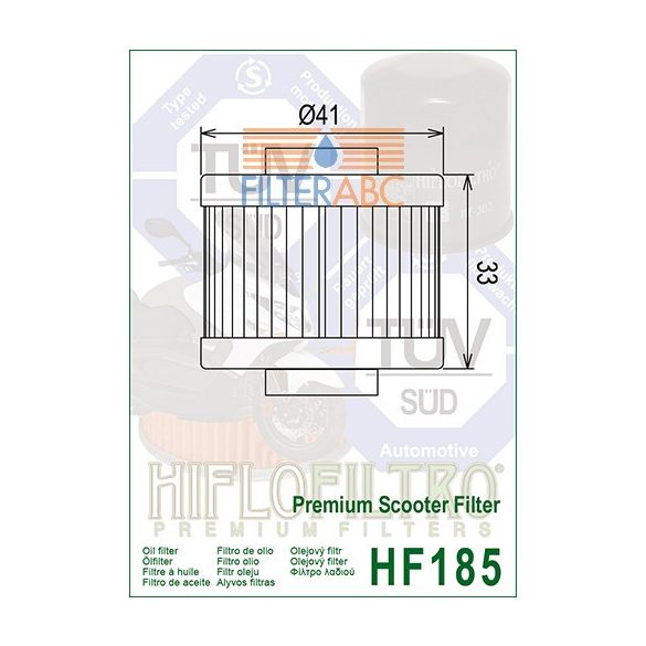 HIFLOFILTRO HF185 olajszűrő