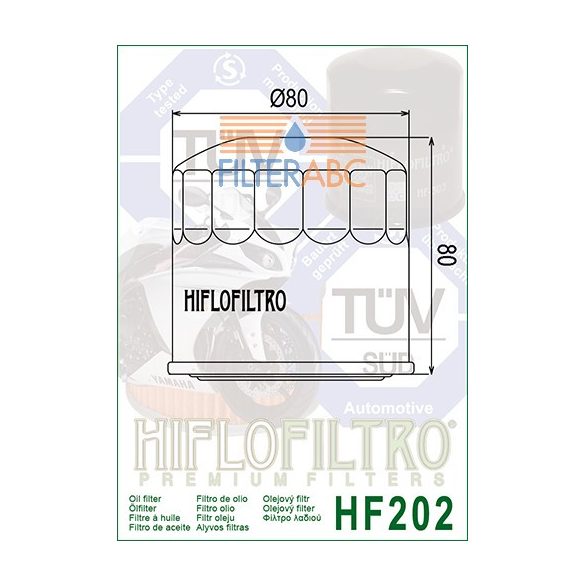 HIFLOFILTRO HF202 olajszűrő