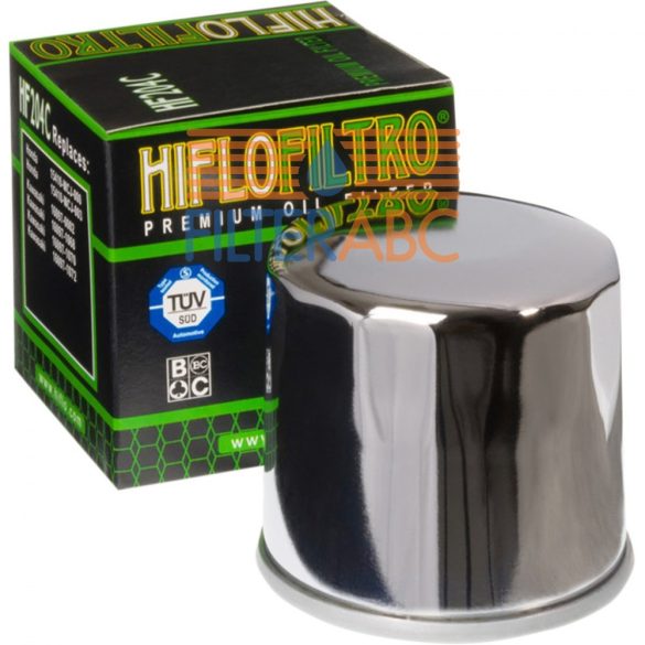 HIFLOFILTRO HF204C motorkerékpár olajszűrő (krómozott)