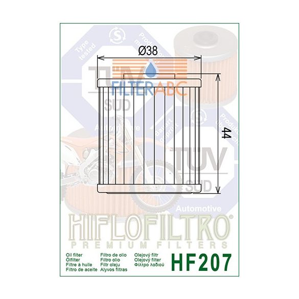 HIFLOFILTRO HF207 olajszűrő