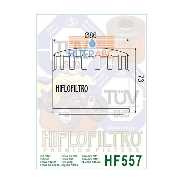 HIFLOFILTRO HF557 olajszűrő