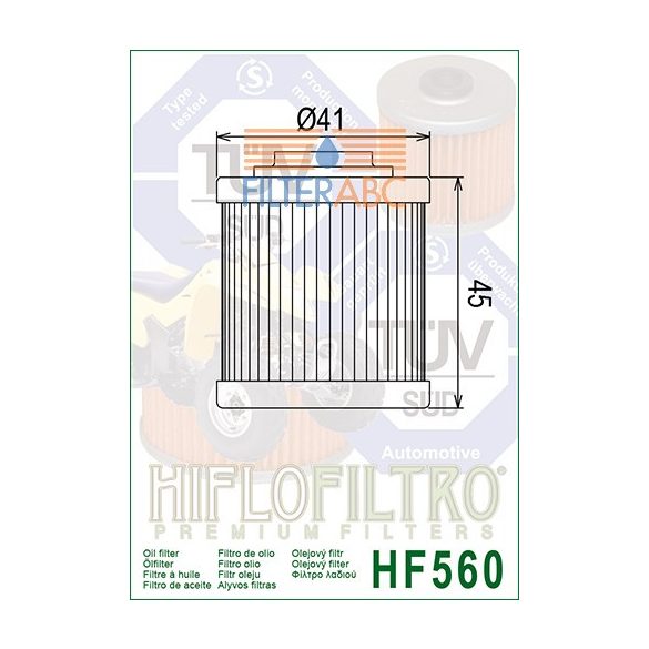HIFLOFILTRO HF560 olajszűrő