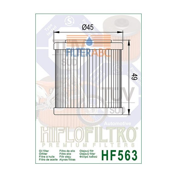 HIFLOFILTRO HF563 olajszűrő