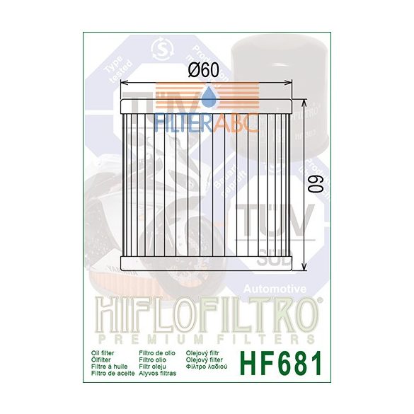 HIFLOFILTRO HF681 olajszűrő