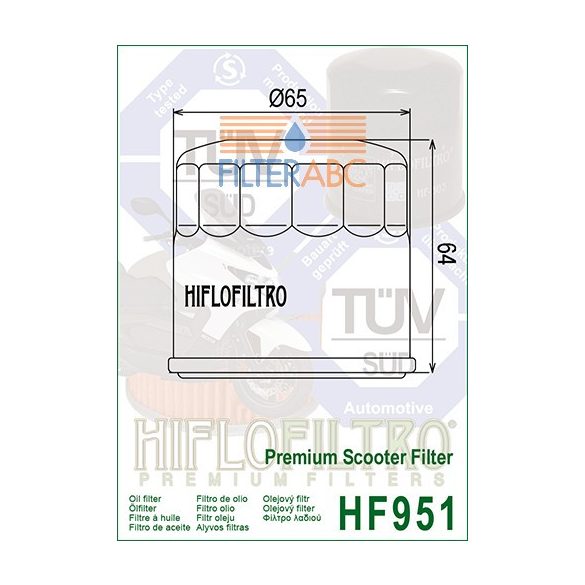 HIFLOFILTRO HF951 olajszűrő