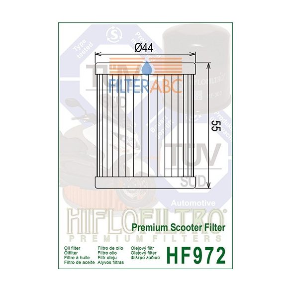 HIFLOFILTRO HF972 olajszűrő