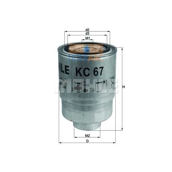 MAHLE ORIGINAL KC67 üzemanyagszűrő