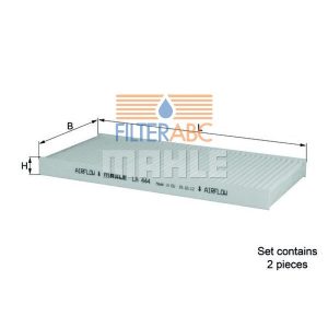 MAHLE ORIGINAL LA444/S pollenszűrő (2 db / csomag)