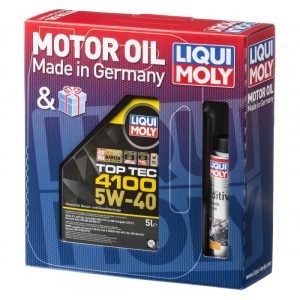 LIQUI MOLY Top Tec 4100 5W40 csomag (5L + 1 db MoS2 motorolaj adalék 300 ml) 