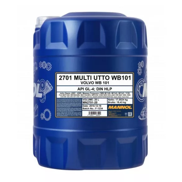 MANNOL 2701 MULTI UTTO WB101 20L