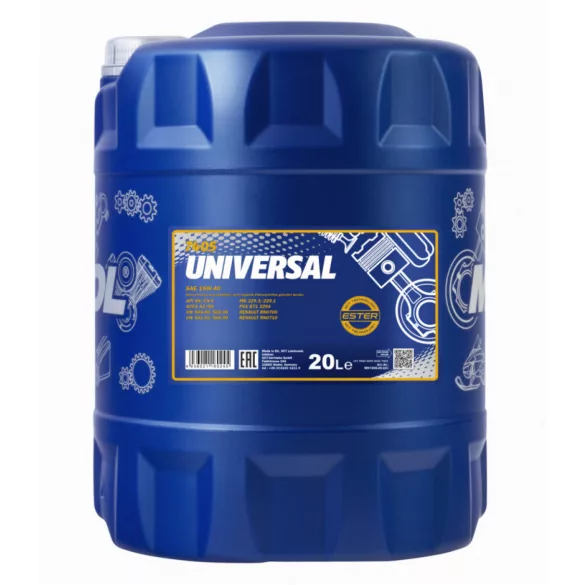 MANNOL 7405 UNIVERSAL 15W40 20L