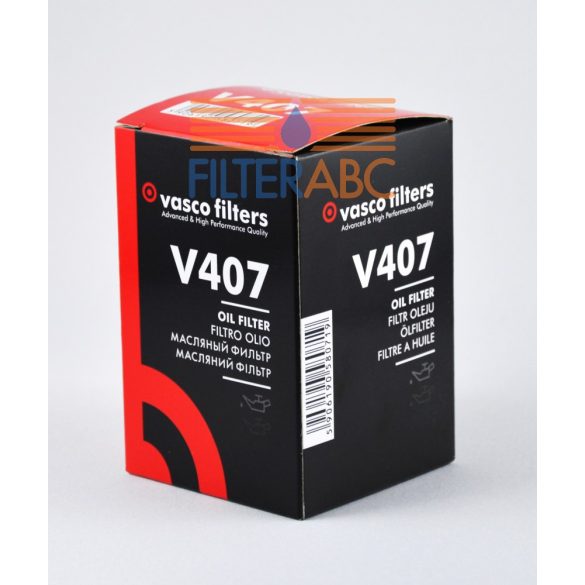 VASCO FILTERS V407 olajszűrő