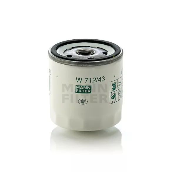 MANN FILTER W712/43 olajszűrő - 2002.09. hónapIG gyártott modellekhez